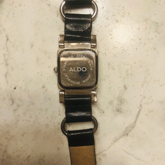 ALDO black leather watch - Picture 4 of 4